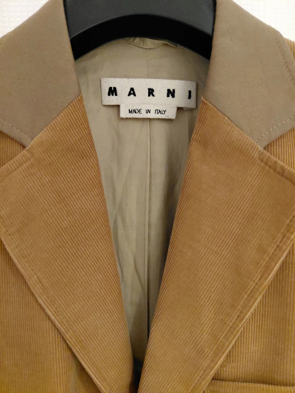 Marni Italy Men's Tan Corduroy Blazer Jacket